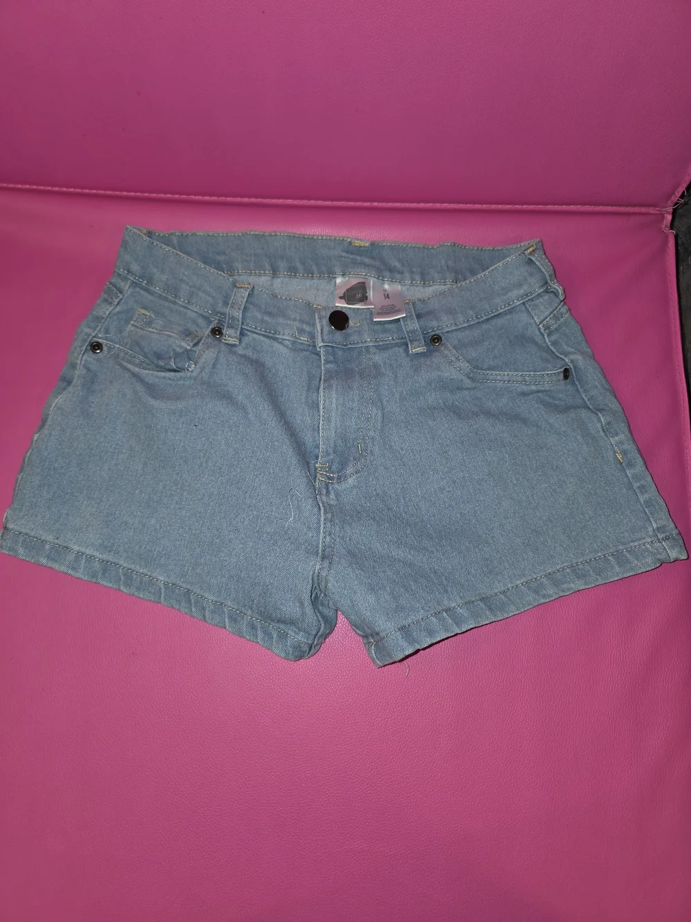 Girls' Light Blue Denim Shorts - Casual Everyday Style